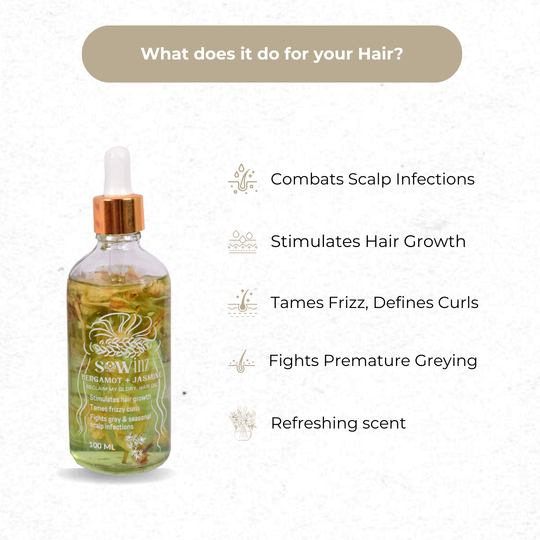 Bergamot + Jasmine Hair Oil