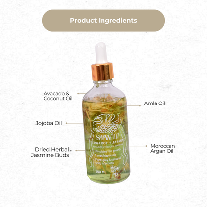 Bergamot + Jasmine Hair Oil