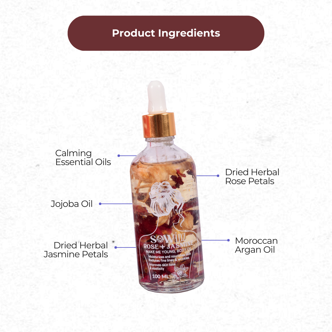 Rose + Jasmine Face, Nail & Body Oil