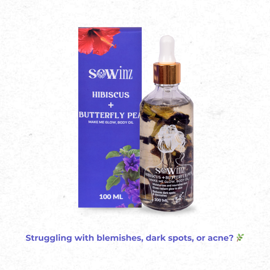 Hibiscus + Butterfly Pea, Face, Nail & Body Oil